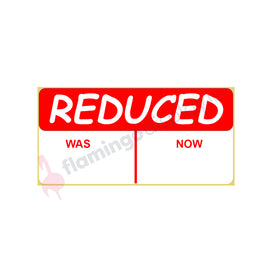 Sticker - Reduced Was/Now - 1" x 2" - Pk1000
