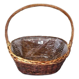 Willow Basket - Oval - With Handle