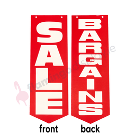 Sign -  "Sale / Bargains" - Pennant -  762mm x 267mm