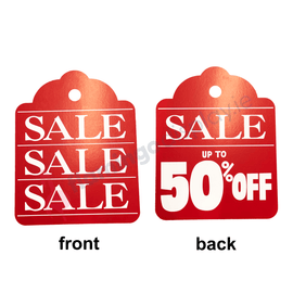 Sign - "Sale Up To 50% Off" - Reverse Side - "Sale Sale Sale" - 483mm x 610mm