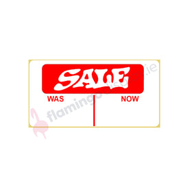 Stickers - Sale Was/Now -  50mm x 25mm - 1000Pk