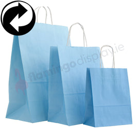 Paper Bags - Light Blue - with Twist Handles