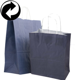Paper Bags - Navy - with Twist Handles
