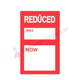 Tags - Reduced - Was/Now - 3" x 2" - 500Pk
