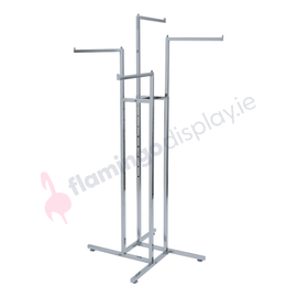 Clothes Rail - 4 Arm Adjustable - Chrome