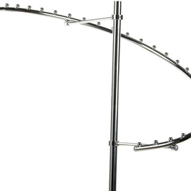 Clothes Rail - Curved Spiral - Chrome