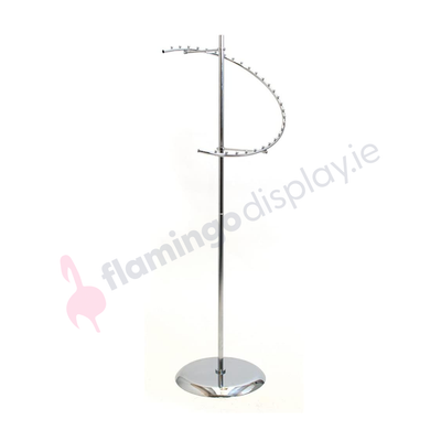 Clothes Rail - Curved Spiral - Chrome