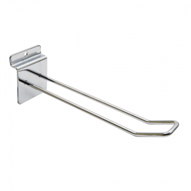 Slatwall Euro Hook 10" / 250mm - Chrome