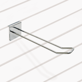 Slatwall Euro Hook 8" / 200mm - Chrome