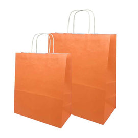 Paper Bags - Orange - with Twist Handles